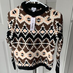 NWT. The Drop, Trendy Geometric Patterned Sweater, XS.